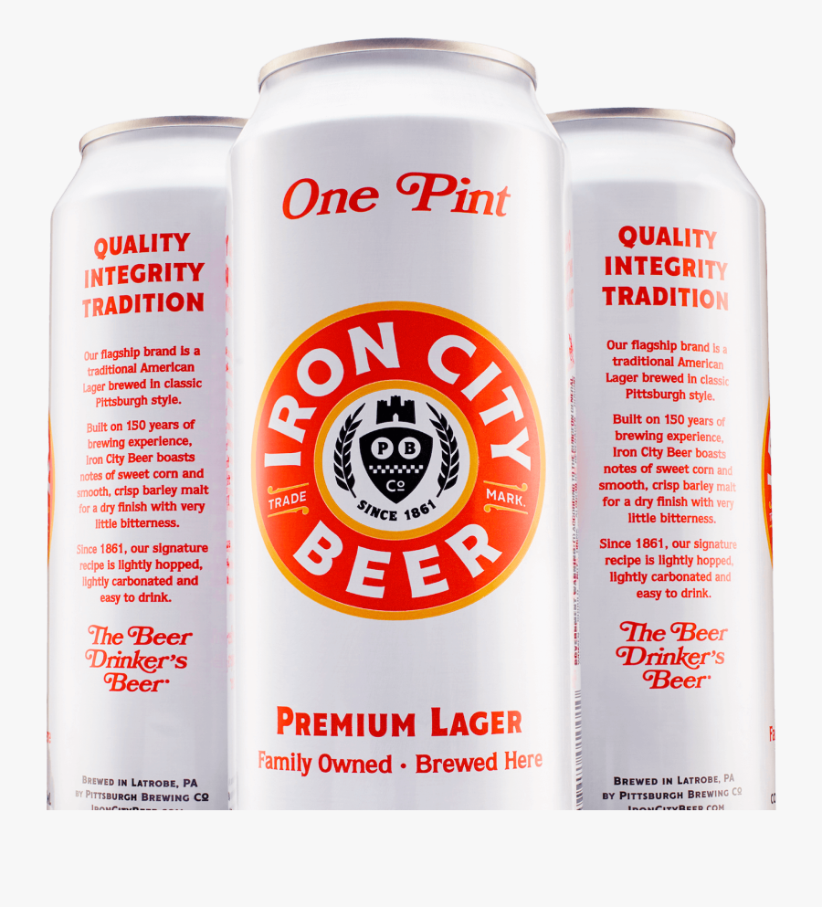 Red Iron City Beer Can, Transparent Clipart