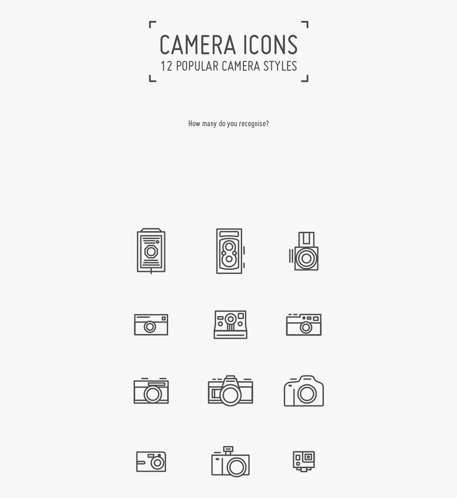 Icons Set By Angeloletra - Simple Camera Lens Tattoo, Transparent Clipart