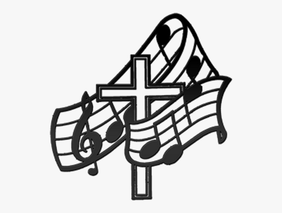 Senior Choir - Cross And Music Notes Png, Transparent Clipart
