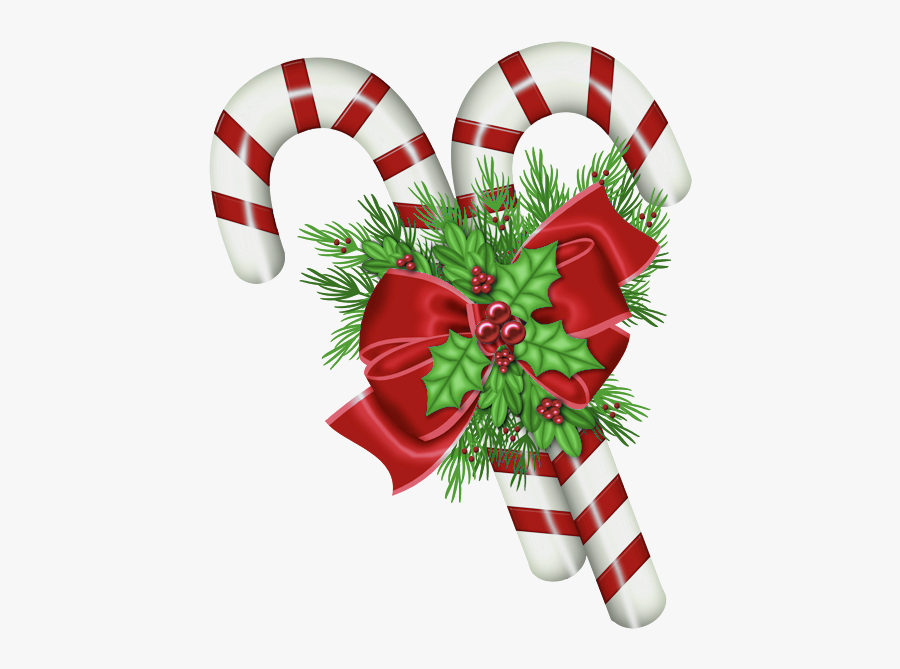 Christmas Candy Cane Transparent Background, Transparent Clipart