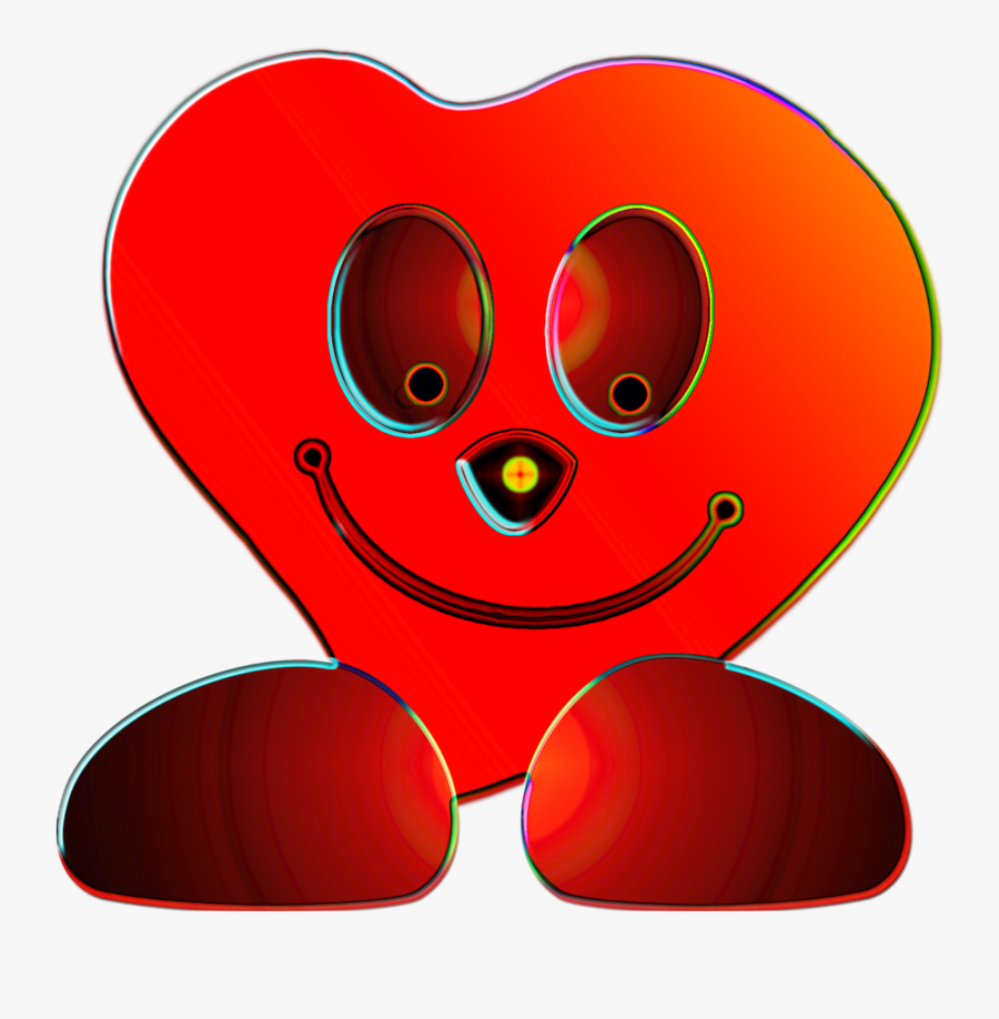 Valentine Heart Love Smiley, Transparent Clipart