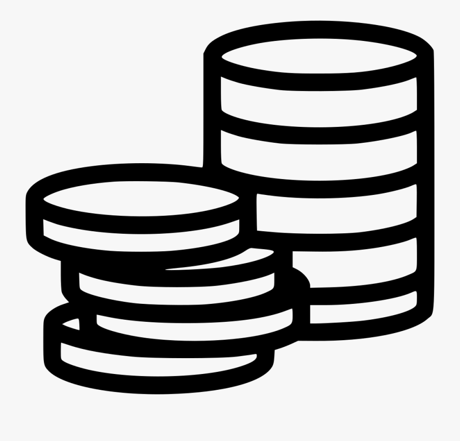 Coins Icon, Transparent Clipart