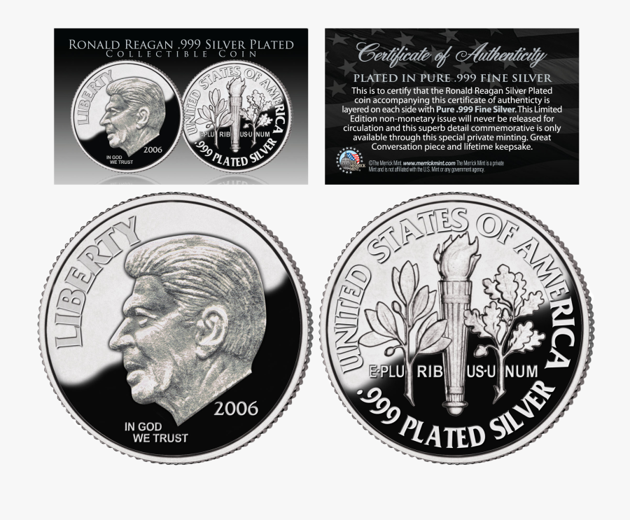 Transparent Ronald Reagan Png - Dime, Transparent Clipart