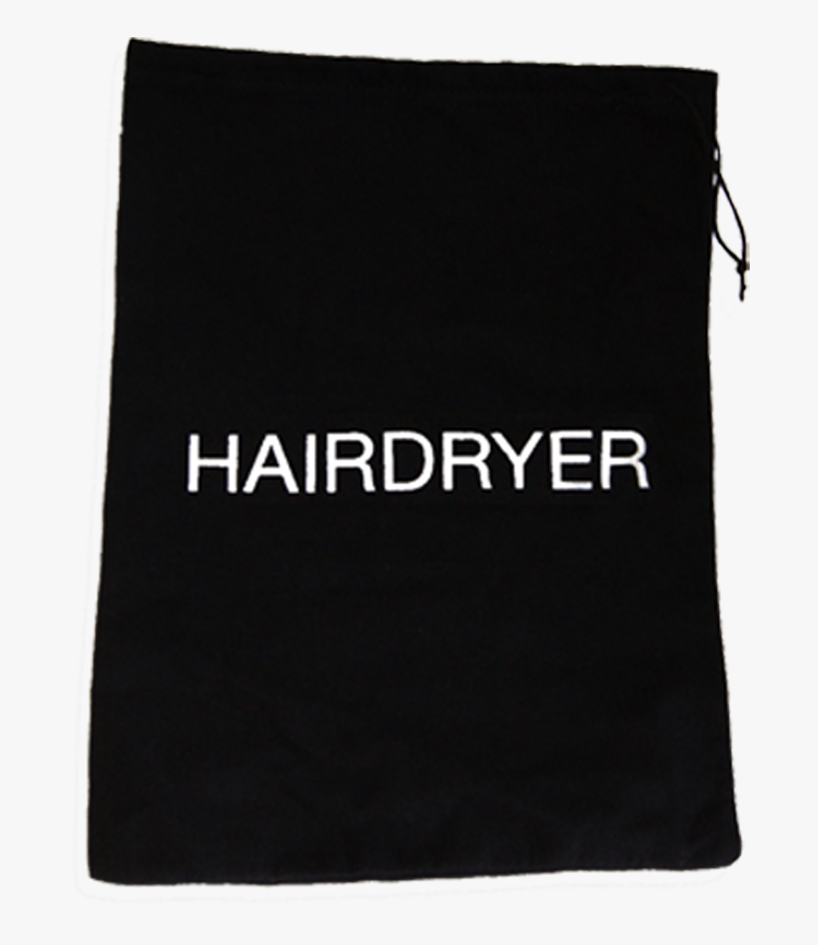 Black Cotton Hairdryer Bag, Transparent Clipart