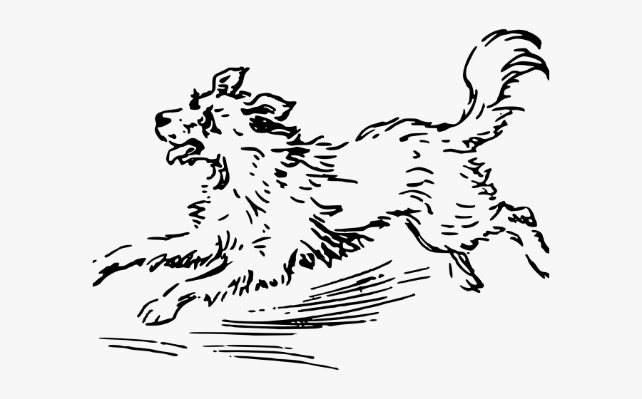 Transparent Meeting Clipart - Dog Running Black And White, Transparent Clipart
