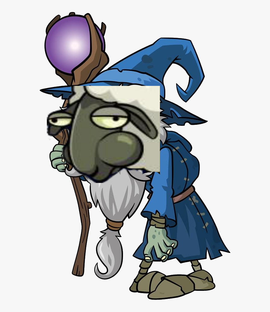 Transparent Sheep Head Png - Plants Vs Zombies 2 Wizard Zombie, Transparent Clipart