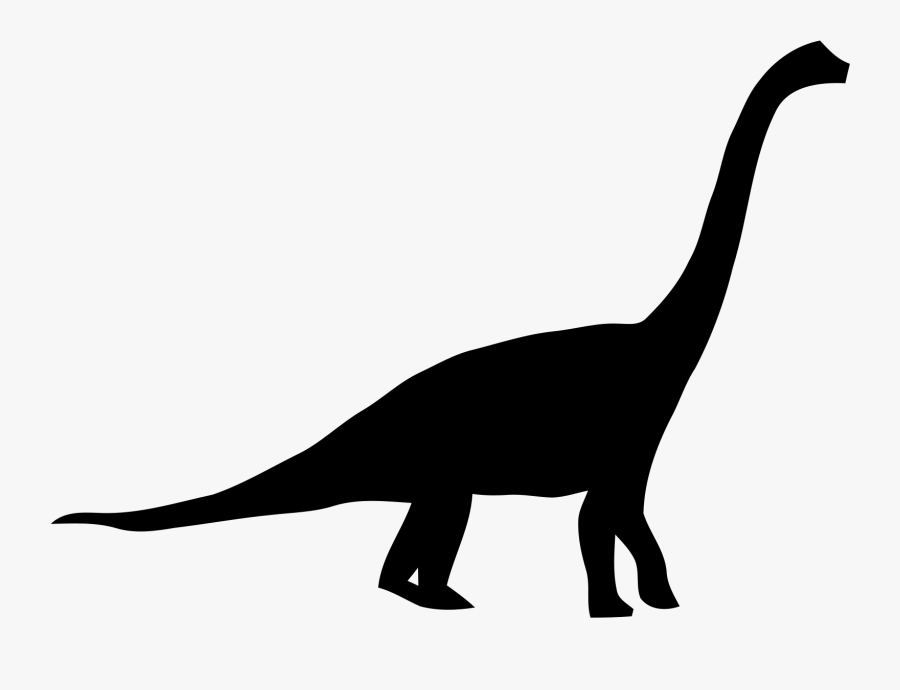 Brachiosaurus Clipart Svg - Long Neck Dinosaur Silhouette, Transparent Clipart