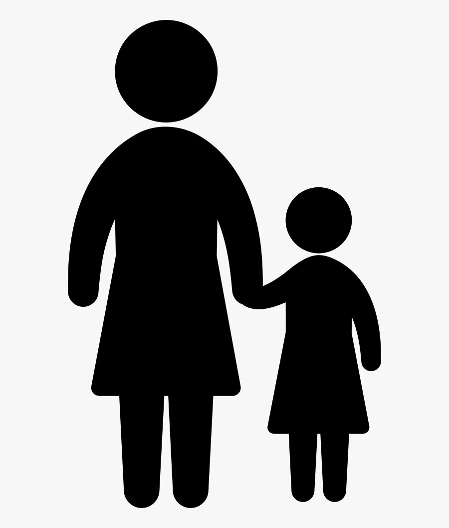 Mother And Son Silhouettes - Woman And Child Icon, Transparent Clipart