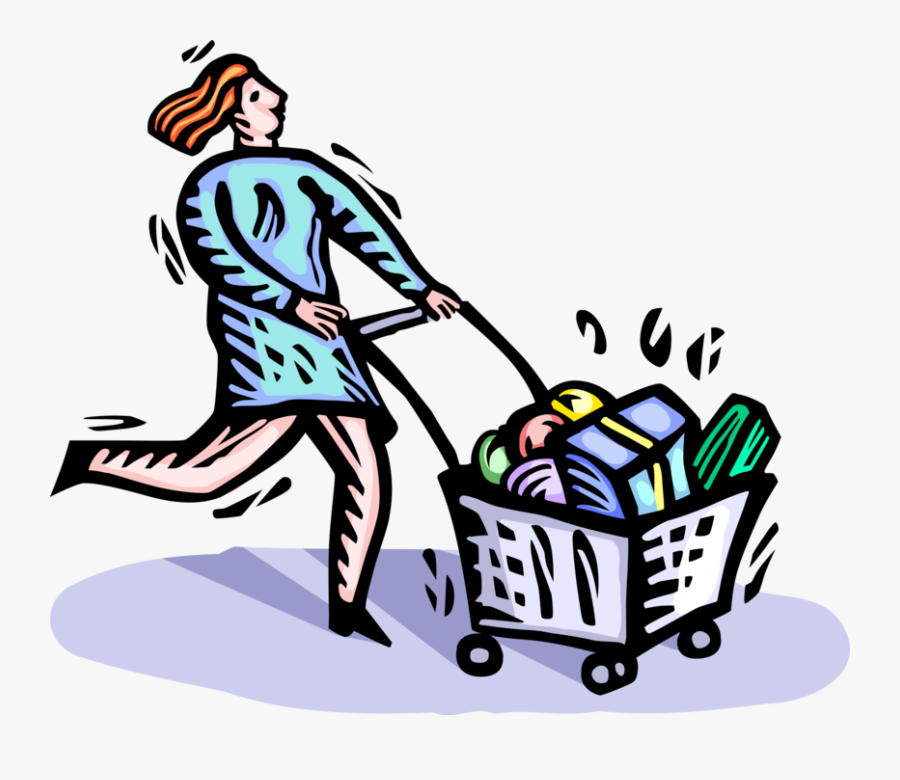 Banner Transparent Shopper Pushes Shopping Image, Transparent Clipart