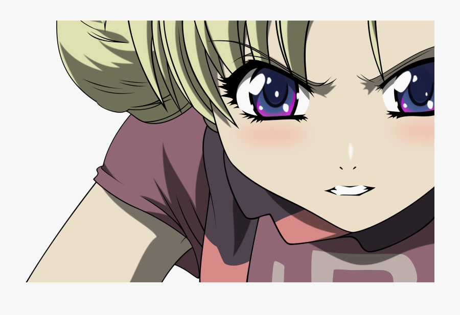 Transparent Eyelash Vector Png - Cute Angry Anime Girl, Transparent Clipart