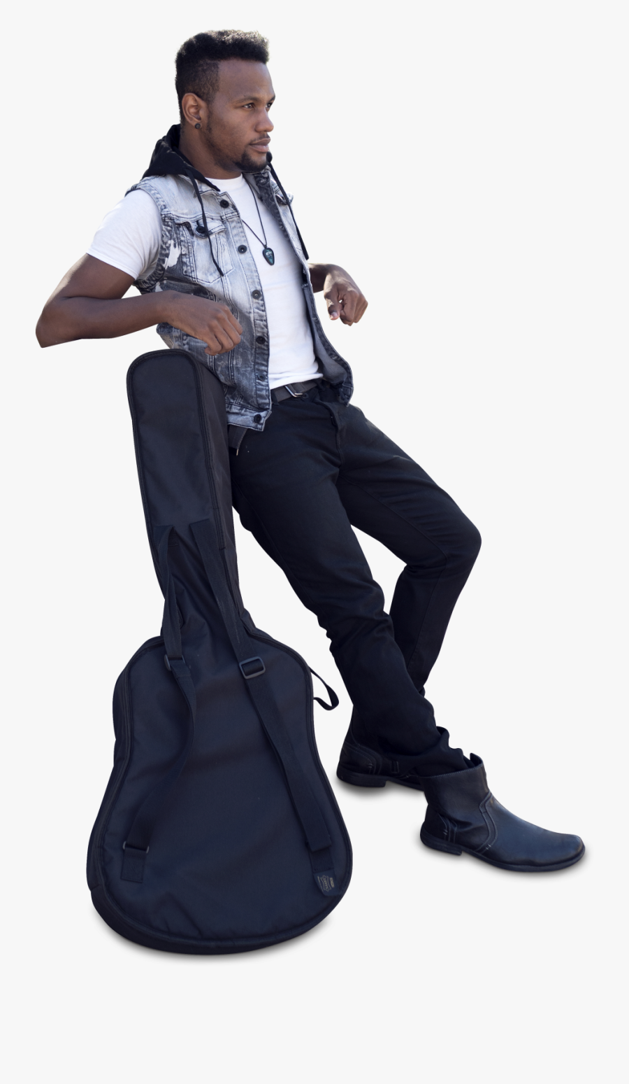 Download Music Artist Man - Sitting, Transparent Clipart