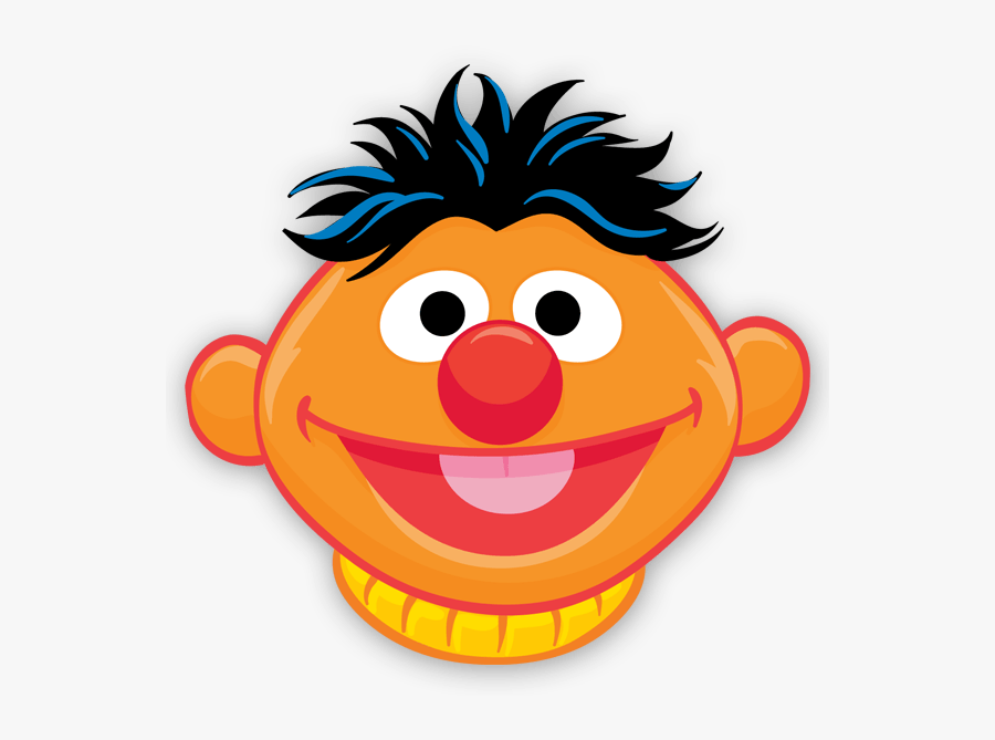 Wall Stickers For Kids Ernie - Sesame Street Character Heads, Transparent Clipart