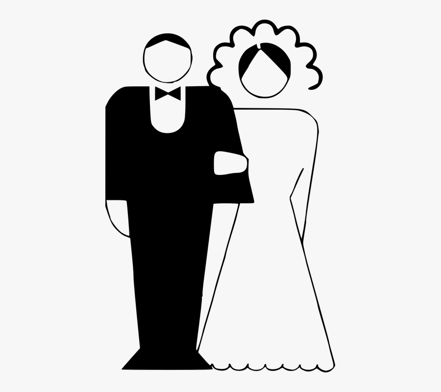 Marriage Black And White Clipart, Transparent Clipart