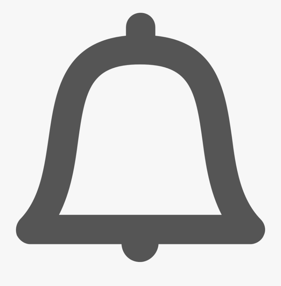 Grey Bell Outline Transparentpng Image Free To Download - Notification Icon...