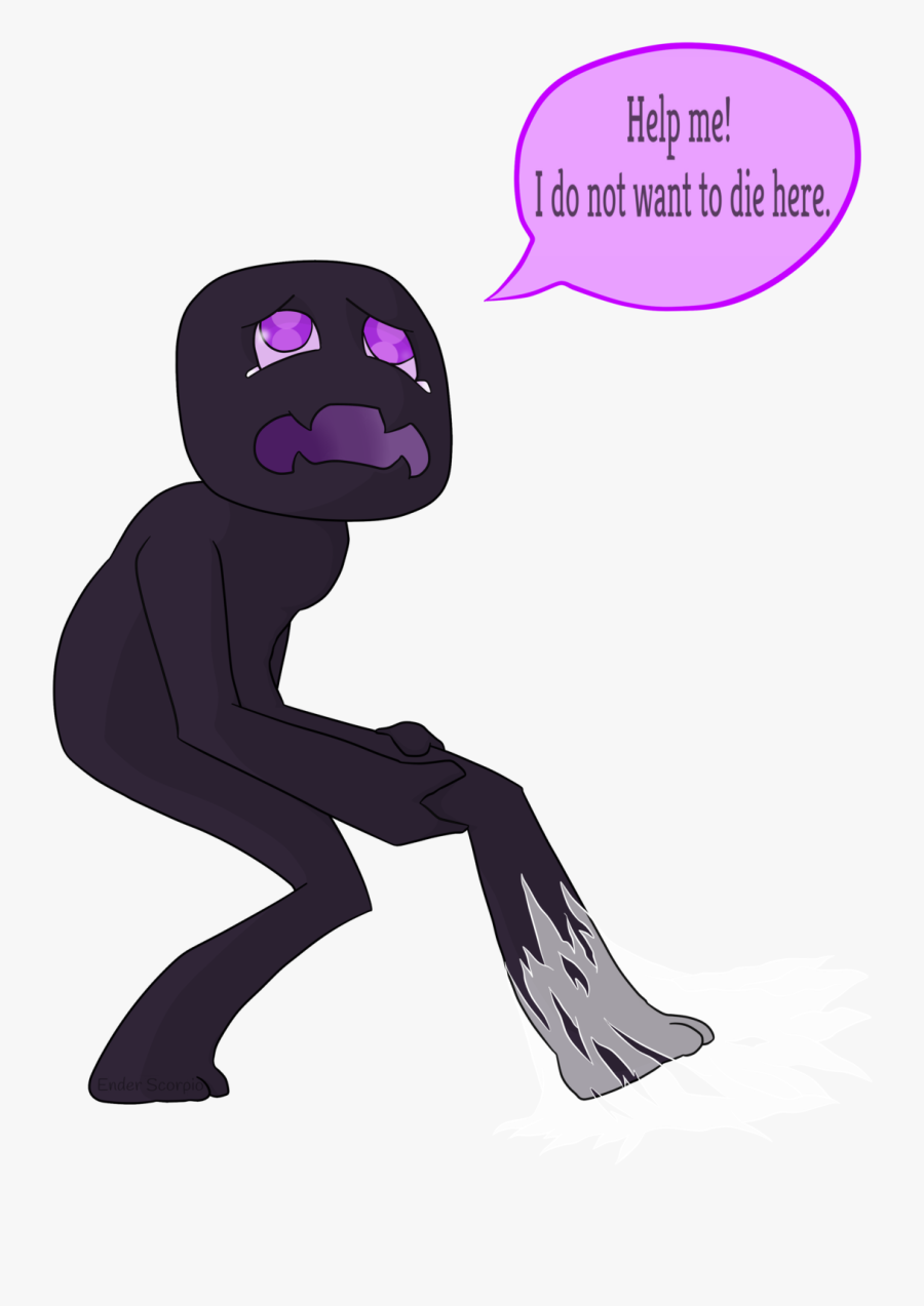 Cute Minecraft Enderman, Transparent Clipart