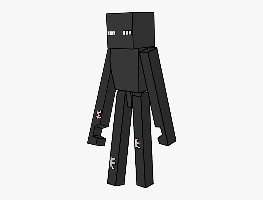 How To Draw Enderman From Minecraft Iron Free Transparent