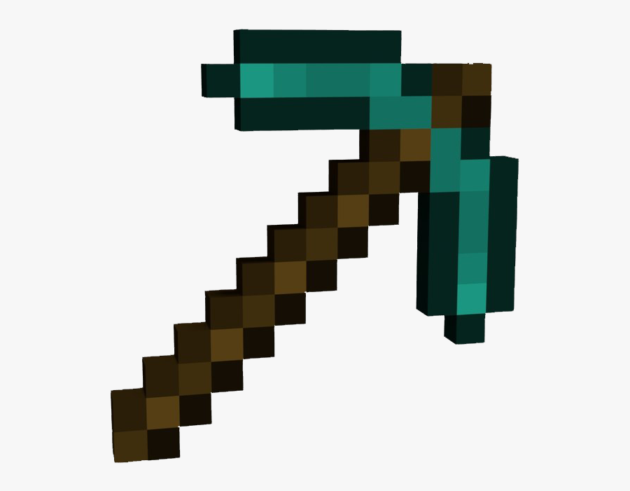 Transparent Diamond Symbol Png - Minecraft Diamond Pickaxe Png, Transparent Clipart