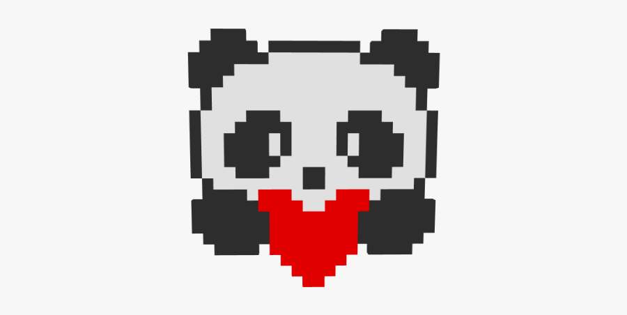 Pixel Art Easy Cute Panda, Transparent Clipart