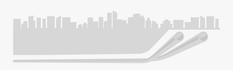 Decorative Pipeline Graphic - Skyline, Transparent Clipart