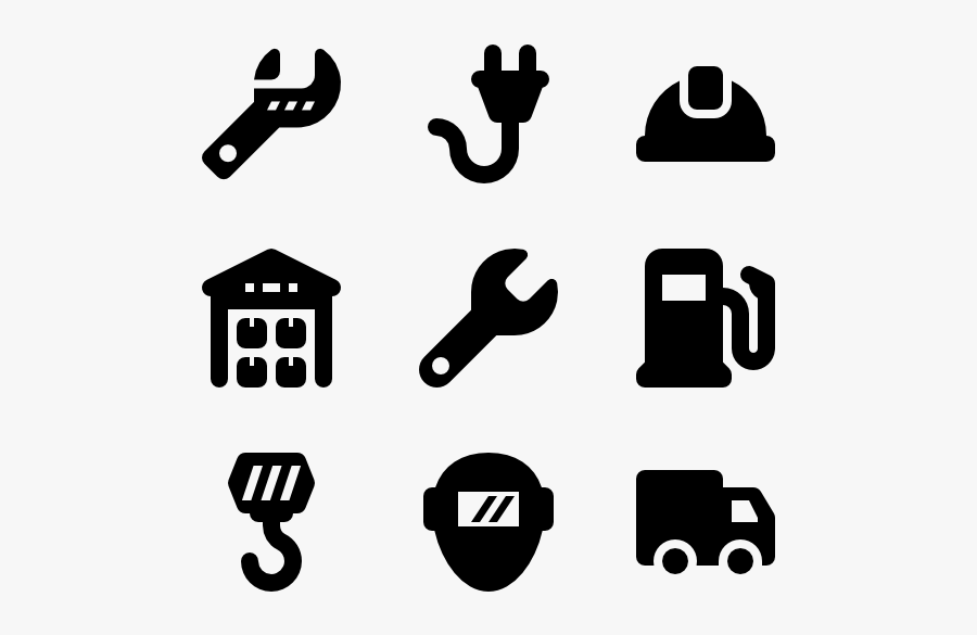 Filled Industrial Elements - Dinner Icons Vector, Transparent Clipart