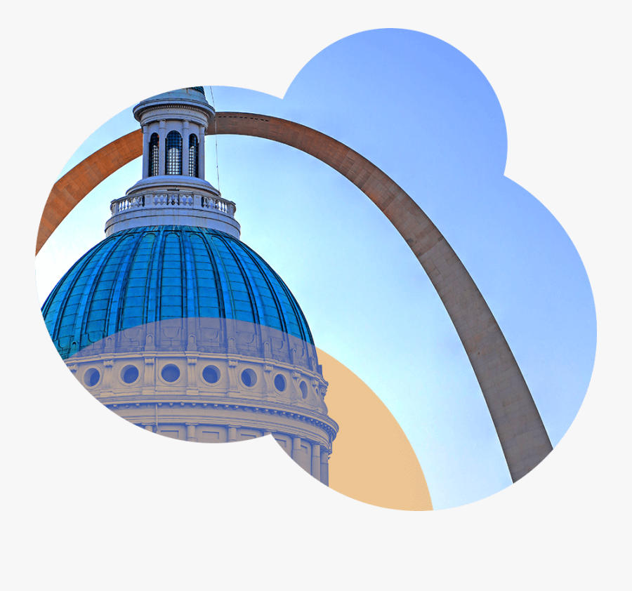 Louis Arch Behind The Courthouse - Old Courthouse, Transparent Clipart