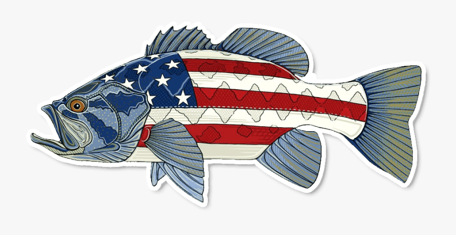 Casey Underwood Usa Bass Sticker - Largemouth Bass Decals, Transparent Clipart