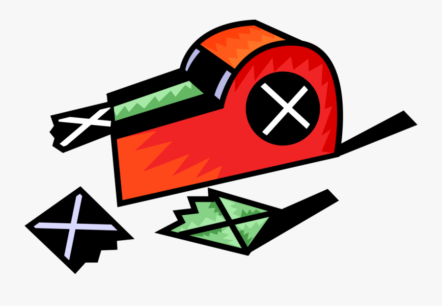 Vector Illustration Of Pressure-sensitive Adhesive, Transparent Clipart