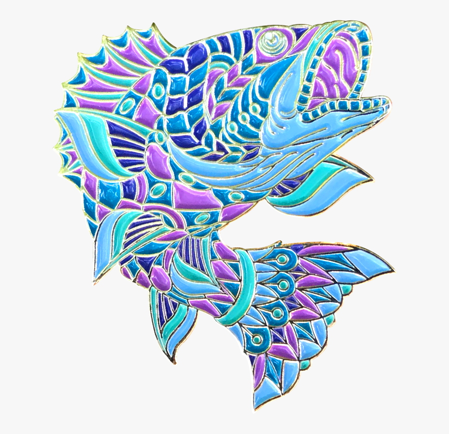 Big Mouth Bass Pin - Illustration, Transparent Clipart