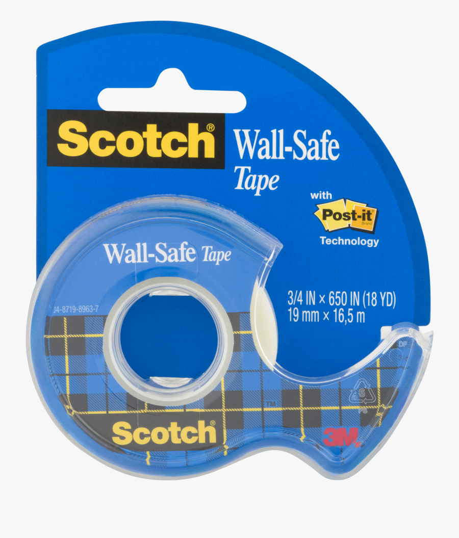 Scotch Wall Safe Tape, Transparent Clipart