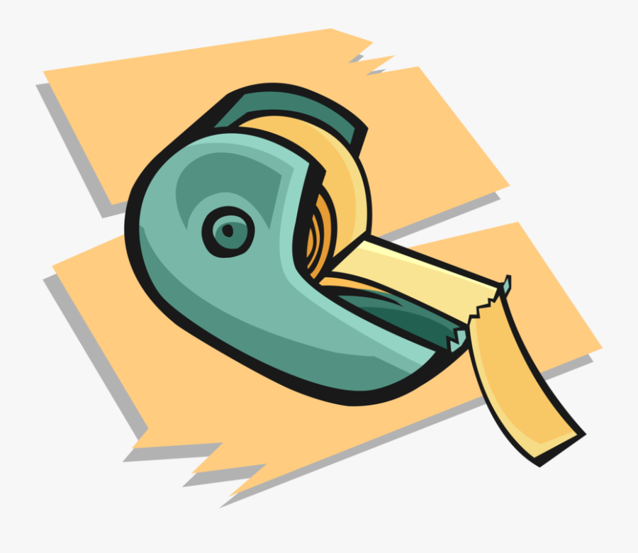 Vector Illustration Of Pressure-sensitive Adhesive - Clipart Flashlight, Transparent Clipart