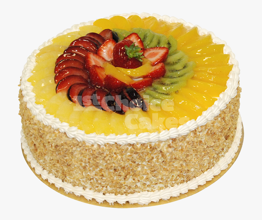 Transparent Fruit Cake Clipart - تزیین کیک با میوه و خامه, Transparent Clipart