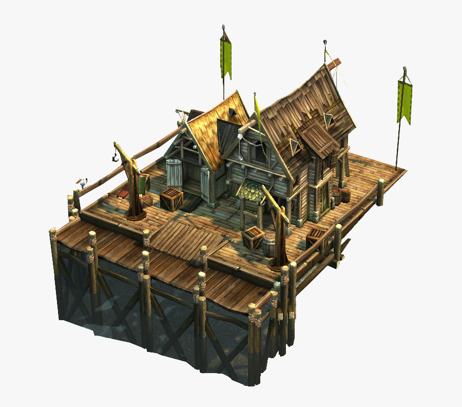 Fantasy Warehouse Building, Transparent Clipart