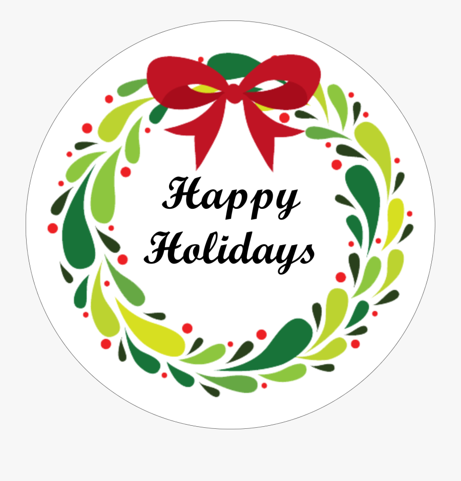 Wreath Predesigned Template For Your Next Holiday - Christmas Tag Template Circle, Transparent Clipart