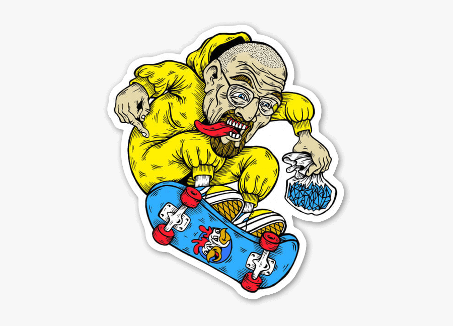 Clip Art Stickerapp Walter White Skate - Sticker Skate, Transparent Clipart