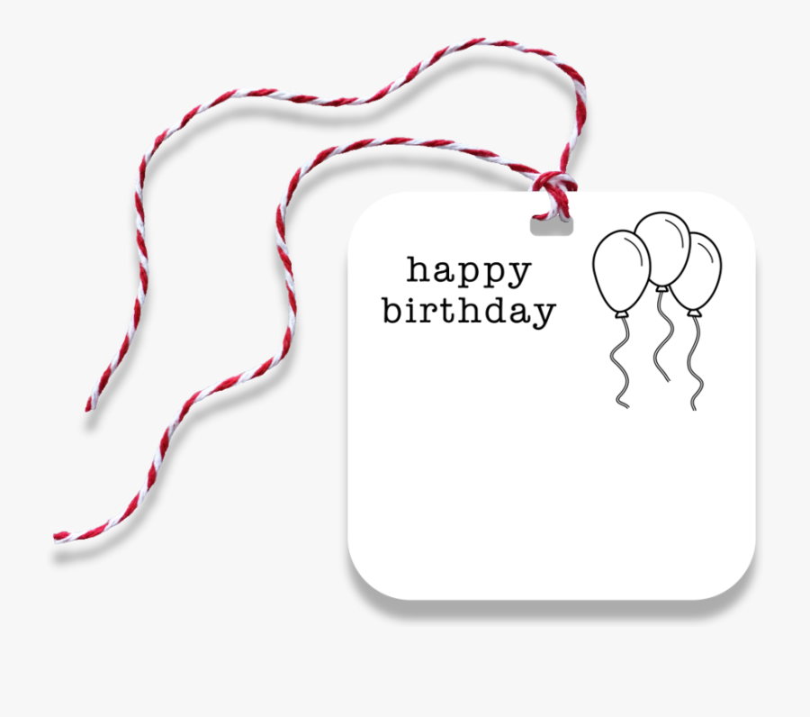 Birthday Gift Tag, Transparent Clipart