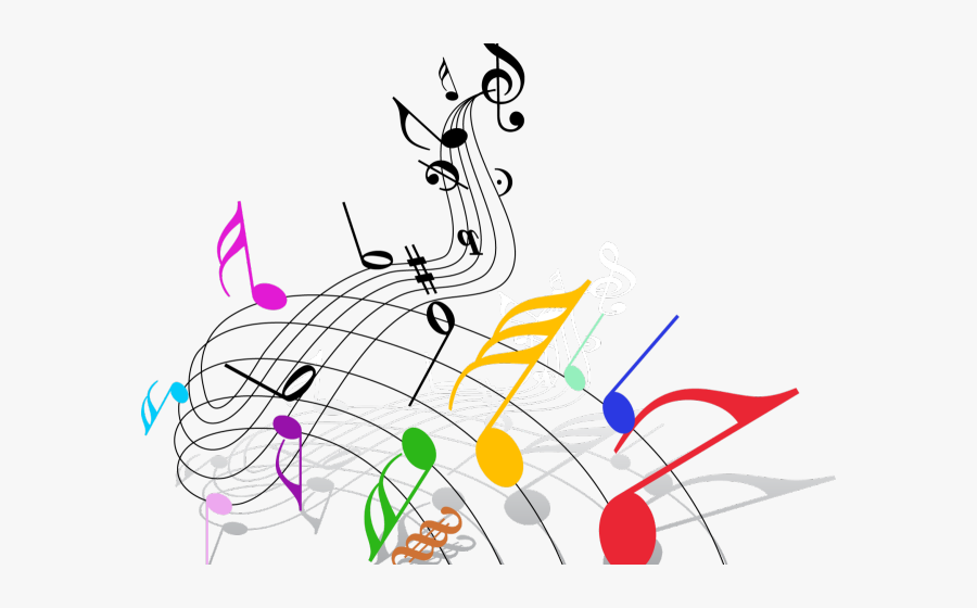 Music Notes Clipart Colorful Music - Colorful Music Notes Png, Transparent Clipart