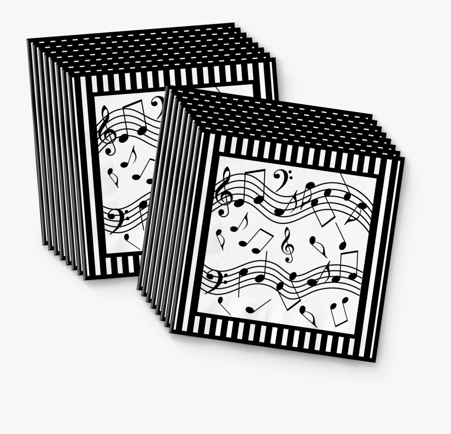 Classic Music Notes Birthday Party Tableware Kit For - Illustration, Transparent Clipart
