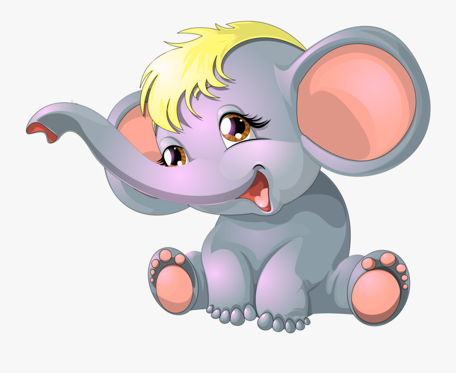 Cartoon Elephant Good Morning, Transparent Clipart