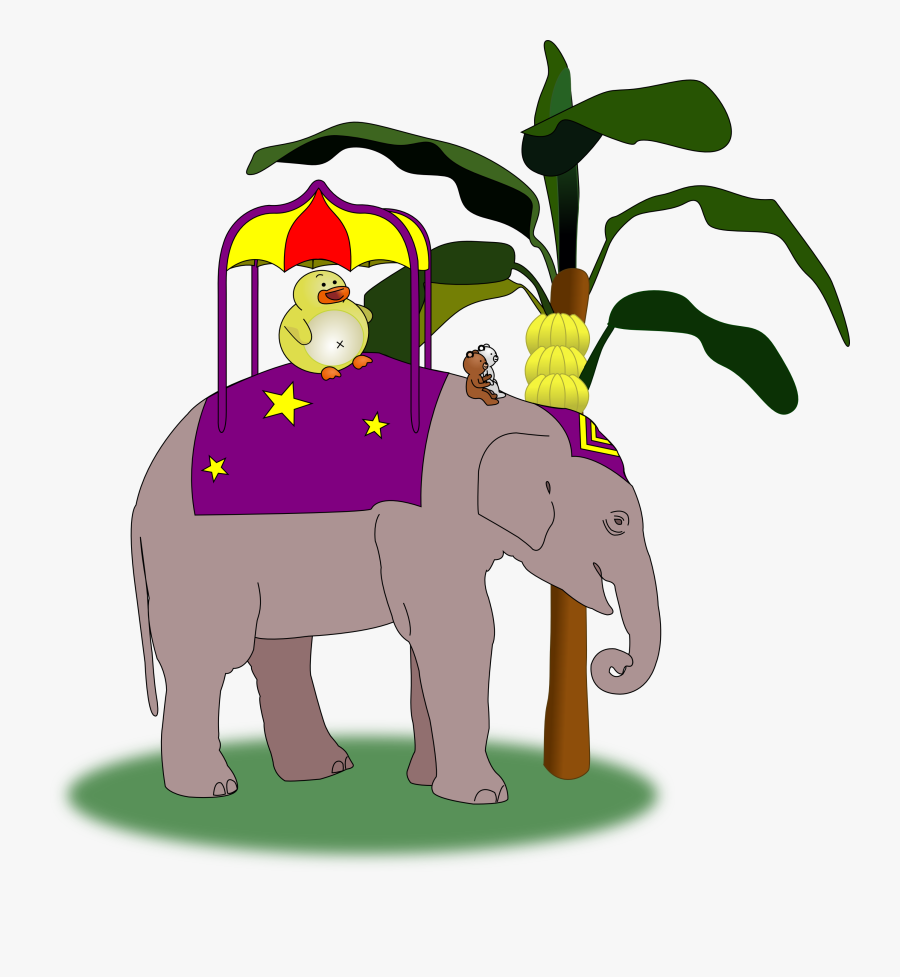 Duck Riding An Elephant, Transparent Clipart