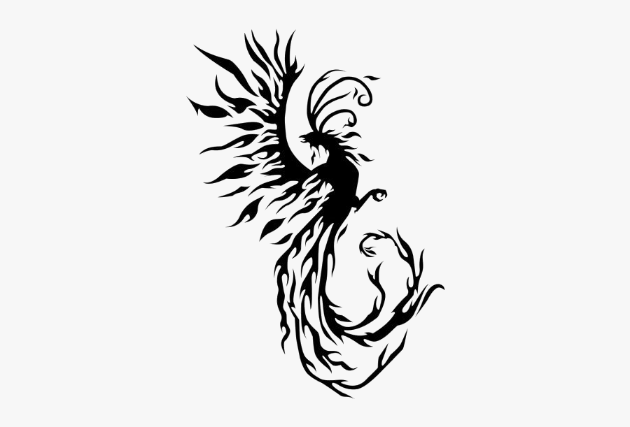 Colorful Phoenix Bird Png Clipart - Transparent Phoenix Tribal Tattoo, Transparent Clipart