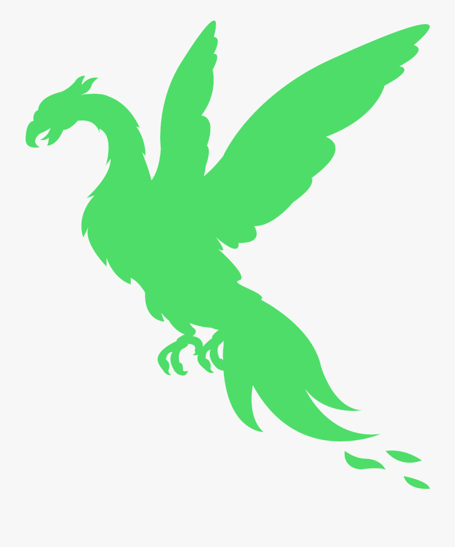Phoenix Silhouette Red, Transparent Clipart