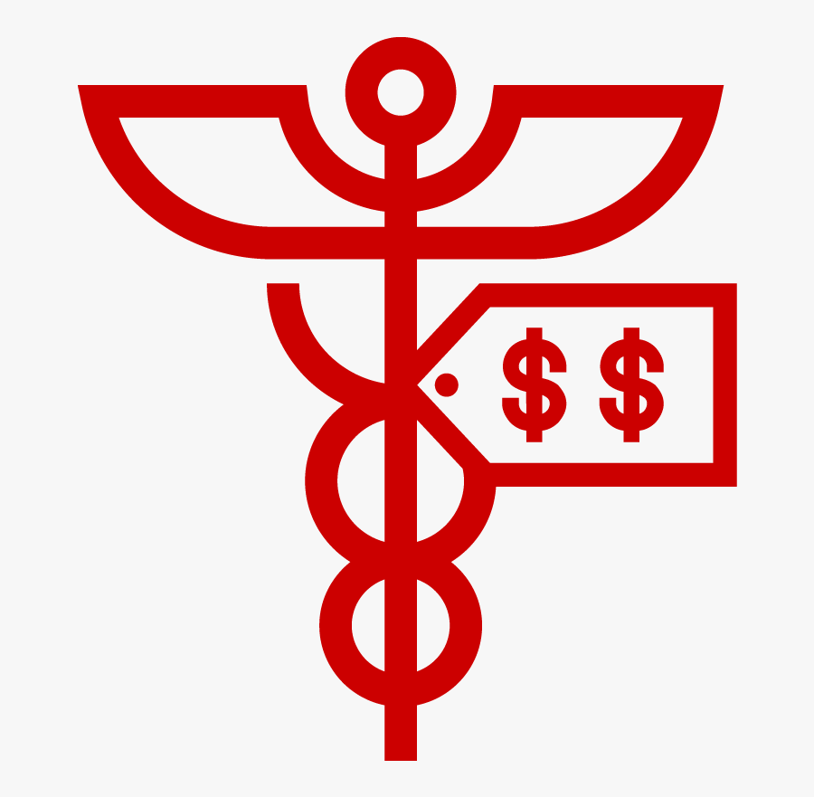 Icon Of Caduceus Symbol And Dollar Sign - Transparency, Transparent Clipart