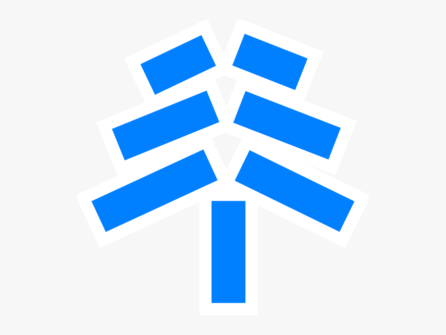 Blue Stick Tree Svg Clip Arts 588 X 596 Px - Graphic Design, Transparent Clipart