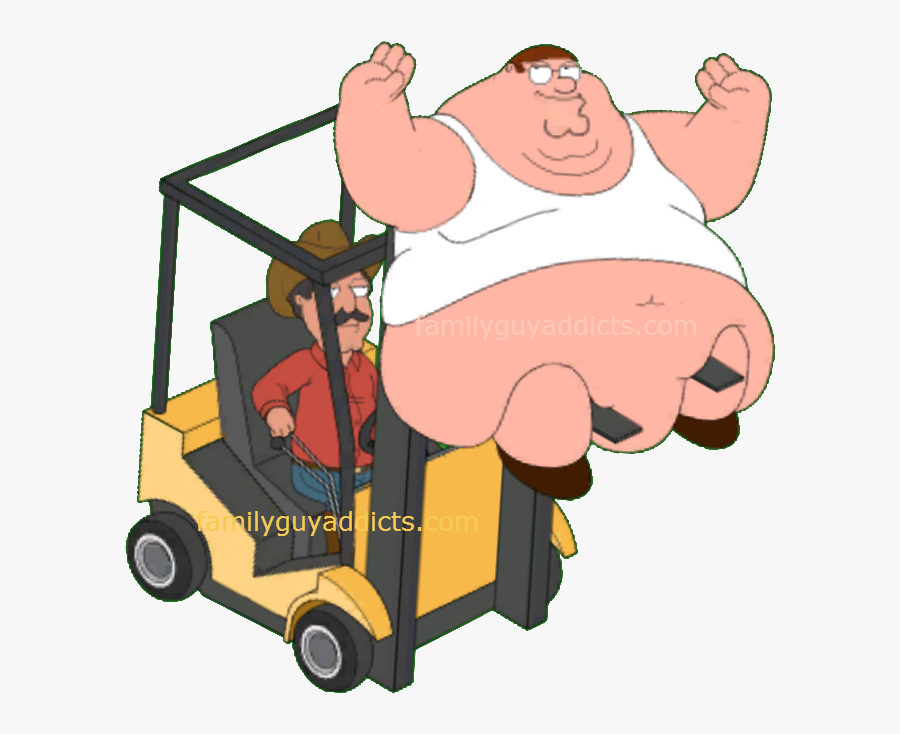 Transparent Fat Person Png - Fat People On Forklift, Transparent Clipart