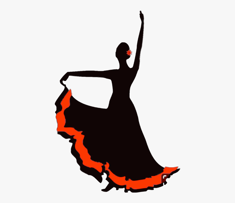 Freetoedit Woman Lady Blackdress Dancing Ftepowerupwomen - Spanish Dancing Lady Clipart, Transparent Clipart