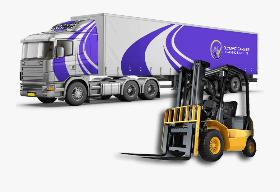 Transparent Fork Lift Clipart - Trailer Truck, Transparent Clipart