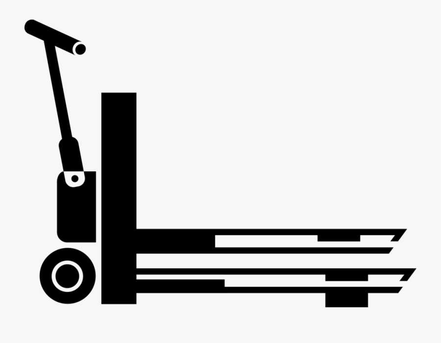Vector Illustration Of Hydraulic Hand Jigger Forklift - Pallet Jack, Transparent Clipart
