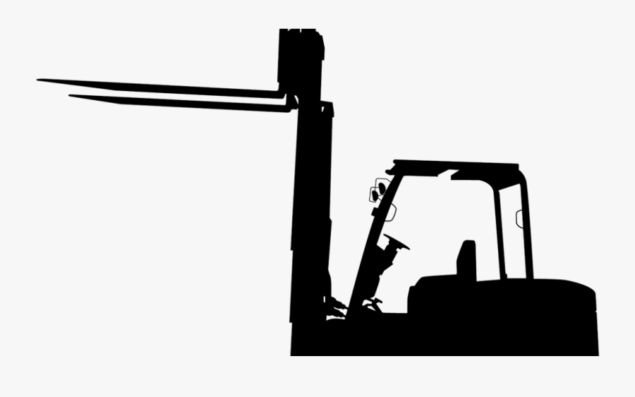 Forklift Silhouette, Transparent Clipart