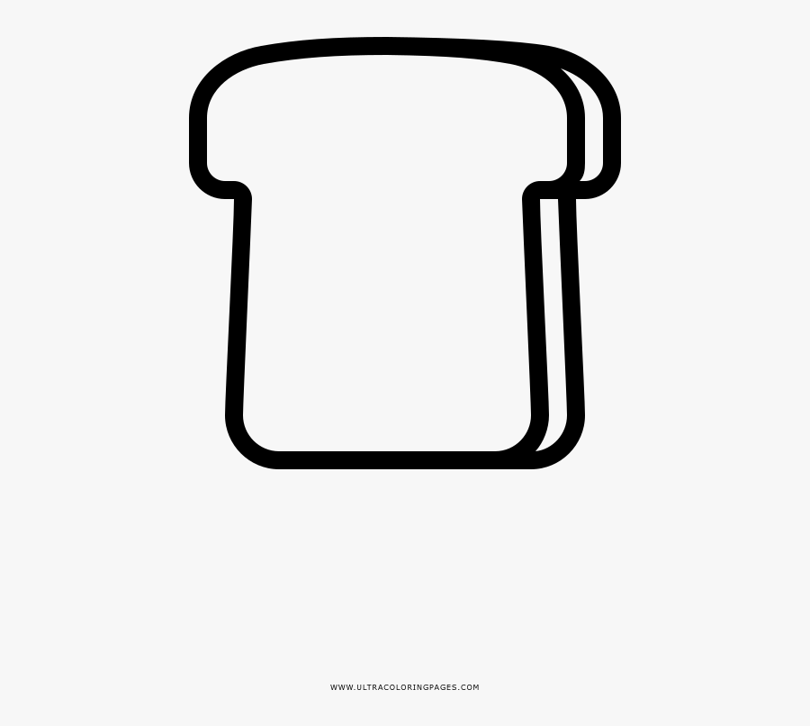 Toast Coloring Page - Line Art, Transparent Clipart