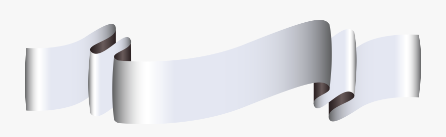 Clipart Bow Silver - Transparent Silver Ribbon Banner, Transparent Clipart